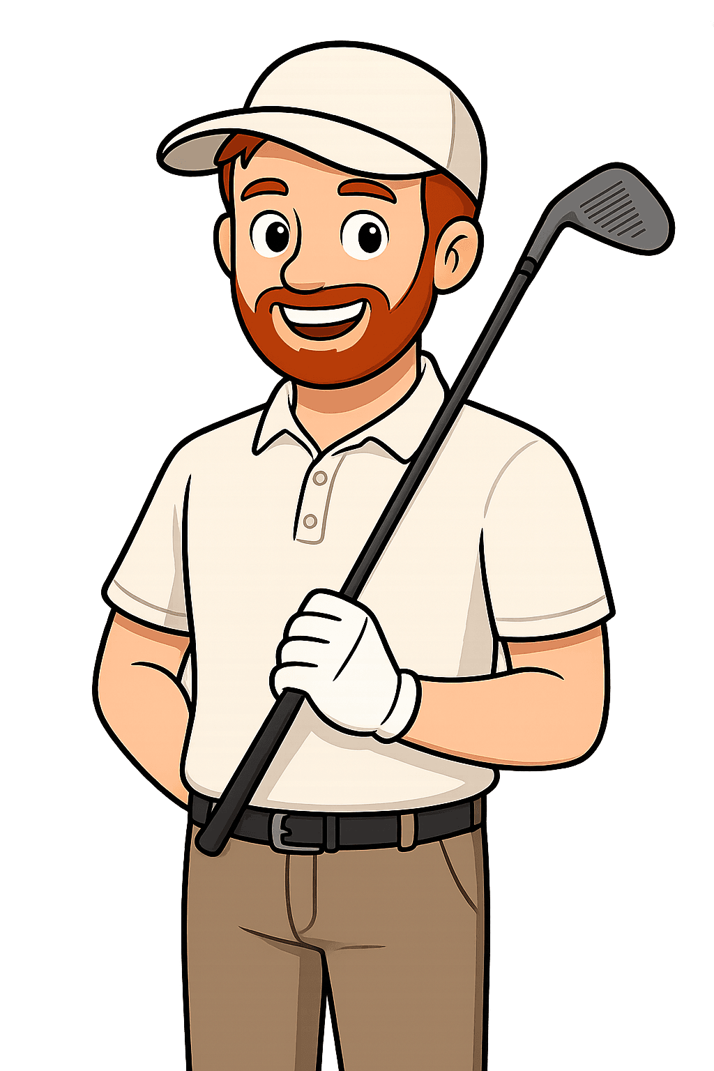 Maxwell Nelson holding a golf club