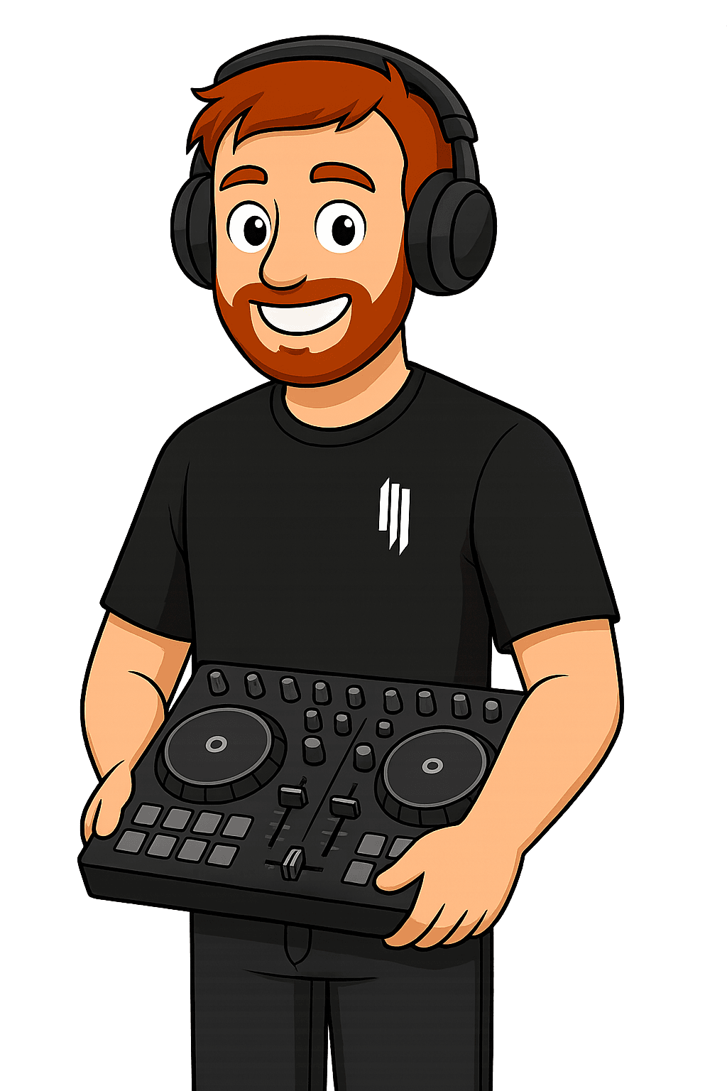 Maxwell Nelson wearing headphones