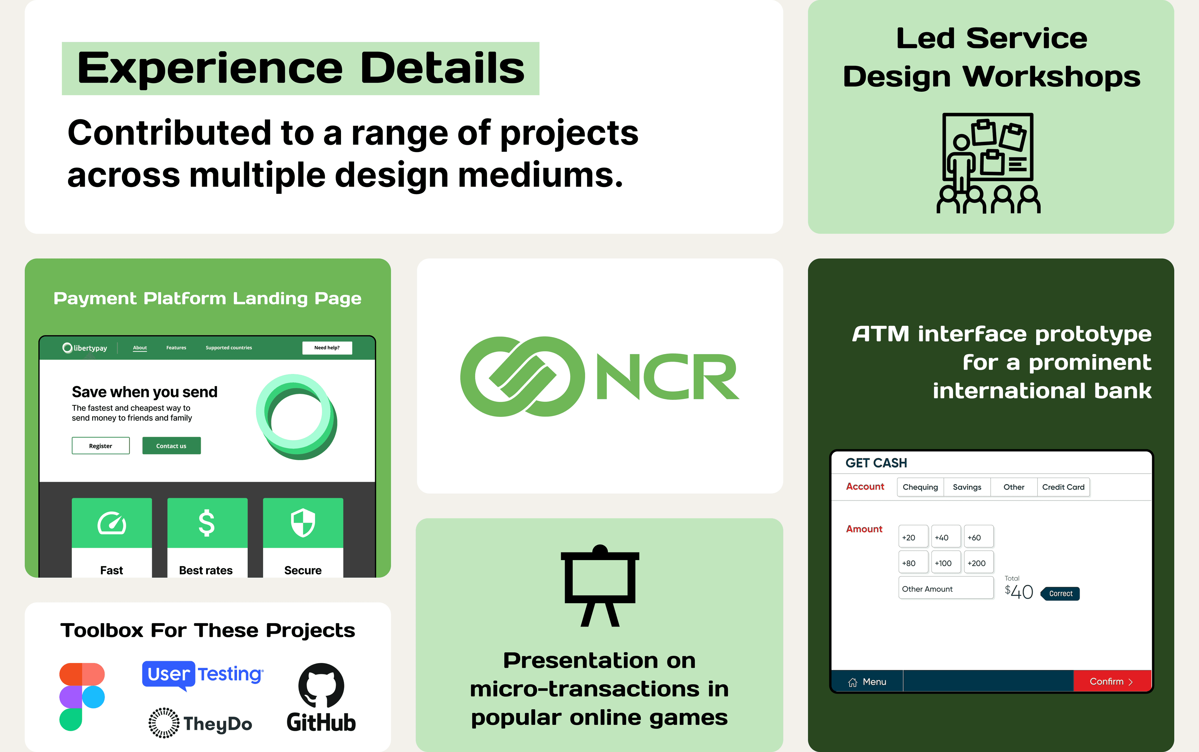 UX and Service Design Internship at NCR